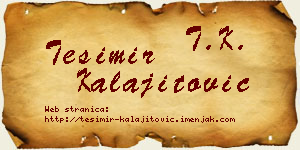 Tešimir Kalajitović vizit kartica